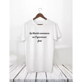 La liberté commence - Teejii - impression de T-shirts personnalisés